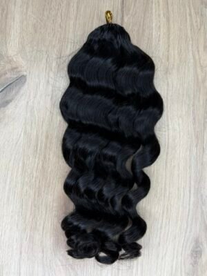 Alternative view of Loose deep wave miracle knots crochet